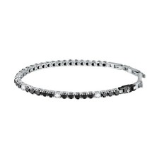 Maserati – Bracelet Homme Acier Avec Zircons Noirs Et Blancs (JM222AVC05)