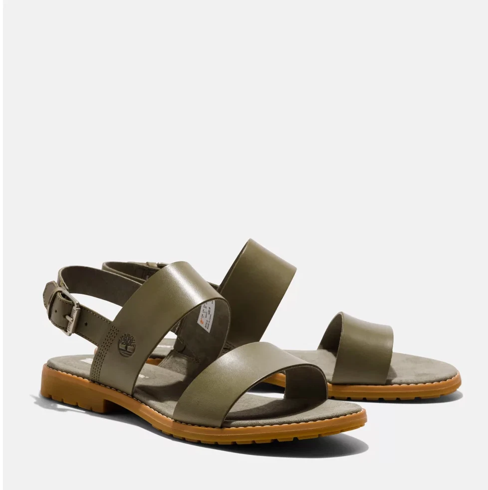 TIMBERLAND SANDALI DONNA CHICAGO RIVERSIDE BACKSTRAP VERDE SCURO PIENO FIORE A5PUF