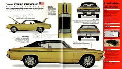 1969 Chevy YENKO CHEVELLE 427 SPEC SHEET / Brochure / Pamphlet, SC