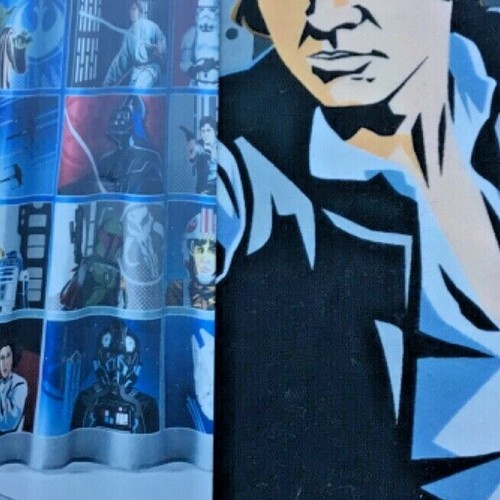 Disney Star Wars Fabric Vader Yoda Luke Boba Fett Shower Curtain ~ Brand New - Picture 3 of 5