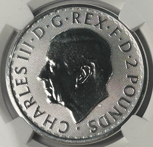 2023 United Kingdom 1st King Charles Silver Britannia NGC MS70 - Picture 2 of 4