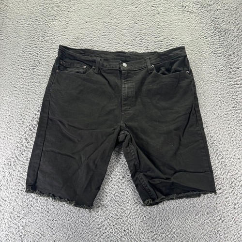 Levis 511 Denim Shorts Mens Size 38 Black Dark Wash Cotton Stretch