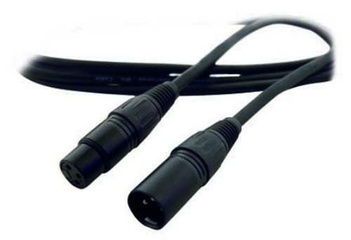 Microphone Cable XLR Female to XLR Male Black Connectors 10 ft.-image