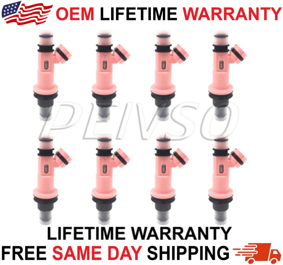 Brand NEW DENSO 8pcs 4 Hole UPGRADE Fuel Injectors for 98-10 Lexus 4.0L V8 4.3L - Image 3 of 4