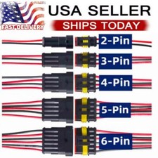 2/3/4/6-Pin Way Car Waterproof Male Female Electrical 18AWG Wire Connector Plug