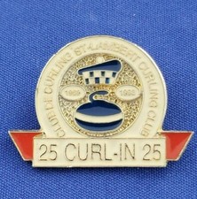 Club de Curling ST-LAMBERT est. 1955 Quebec Canada 25 Curl - In 25 Curling Pin 