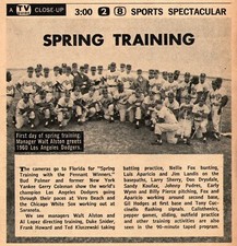 1960 BASEBALL TV AD / WORLD SERIES CHAMPION LOS ANGELES DODGERS / WALTER ALSTON