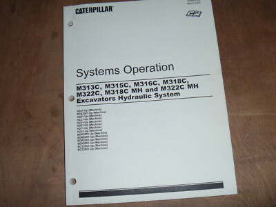 CAT Caterpillar M322C Excavator Hydraulic Systems Service Repair Manual H2A1-