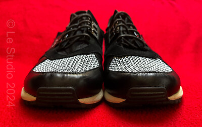 Y-3 'ZX' Adidas Black & White Sneakers, US Women's 9/ US