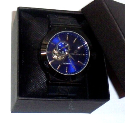 TIME FORCE ''Status'' Men's Automatic Blue Dial 45mm Watch TF/A5020MN-03OL New!