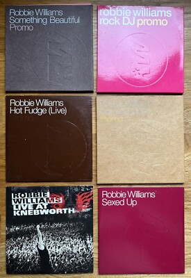 Robbie Williams - Job Lot 6 x CD Promo's 1 x Album + 5 x Singles, New Never Used