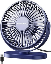 "USB Desk Fan Mini Portable   Quiet 3-Speed Personal Cooler with 360  Rotation B
