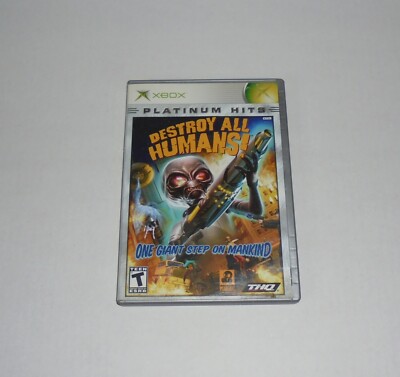 Destroy All Humans! (2005) for Original XBOX Complete CIB Humans Aliens Alien