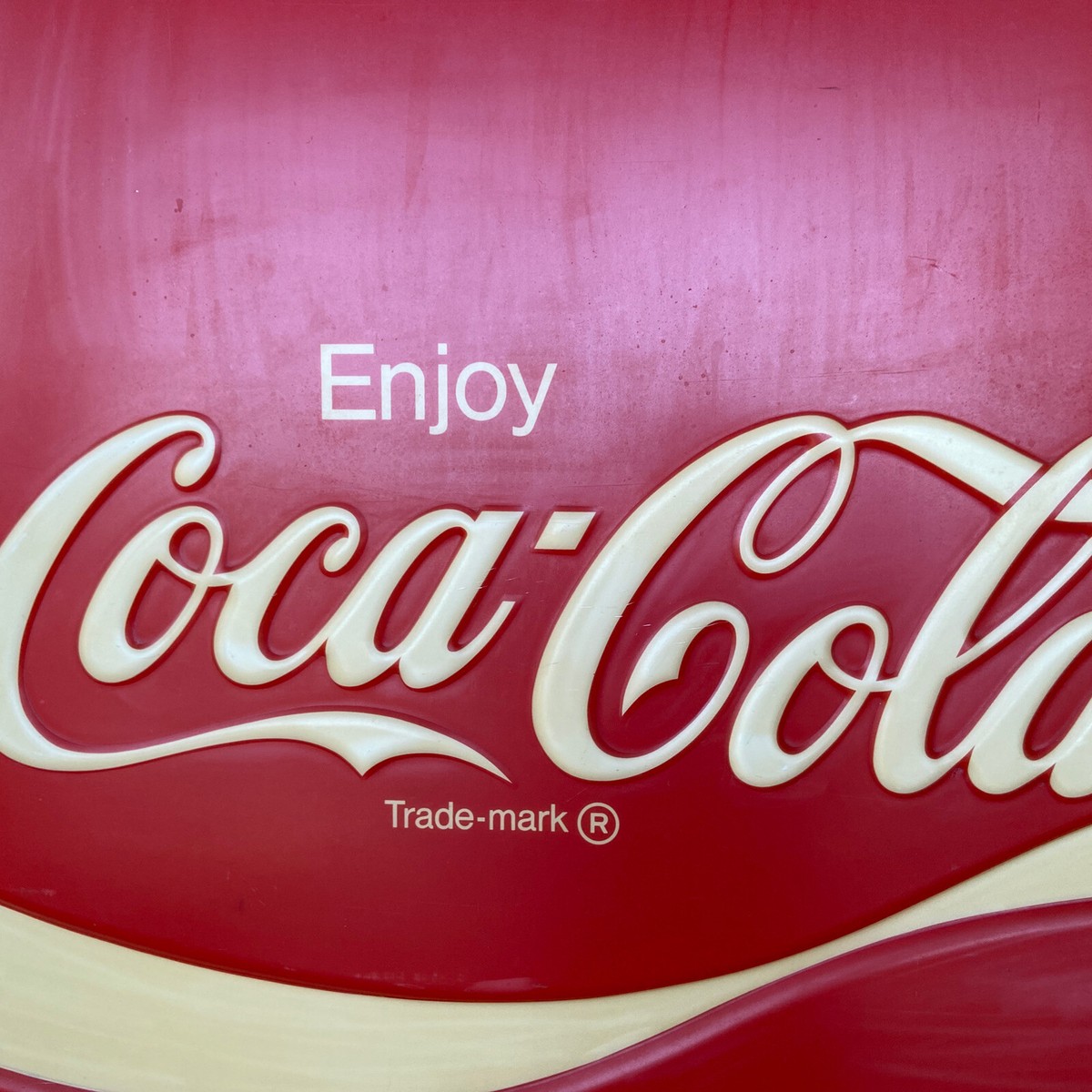 Vtg Coca Cola 5Ft x 5Ft Fiberglass Plastic Advertising Sign