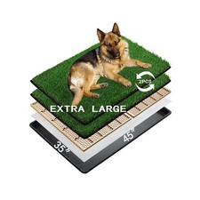 MEEXPAWS Dog Grass Pee Pads for Dogs with Tray  Extra Large 45 34 in  2 