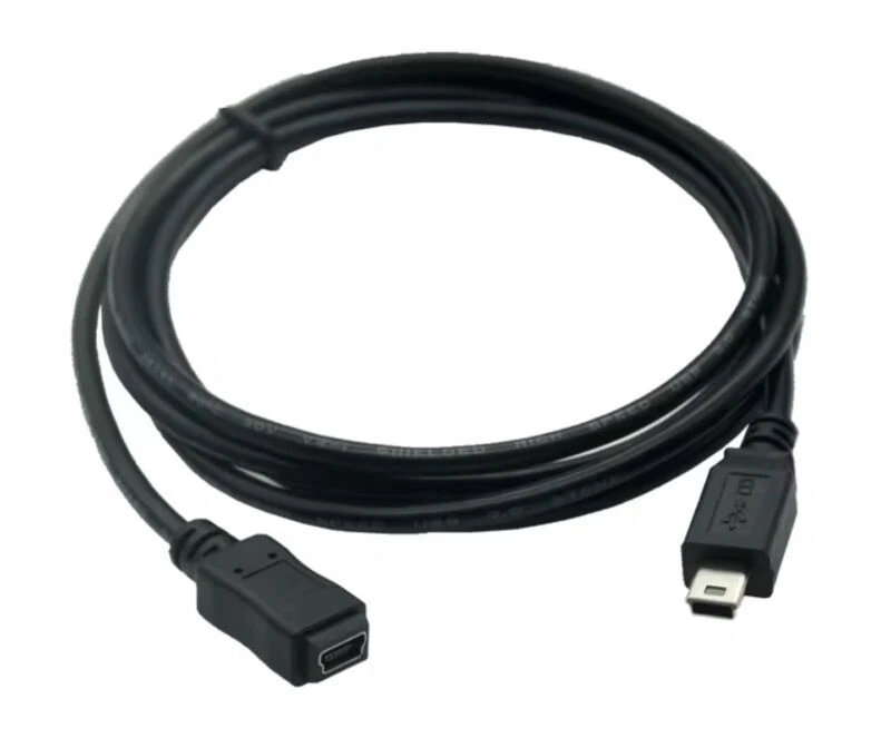 Mini USB 5Pin Male to Female Cable for CAR GPS MP3 MP4 PDA Keyboard 1m - Image 2 of 4
