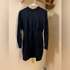 NWOT Zara polka dot navy long sleeve dress Sz S