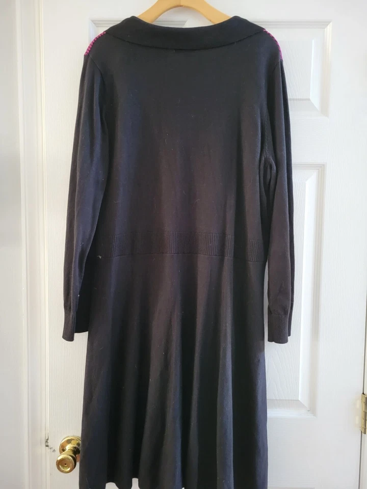 Modcloth Womens Rainbow Black sweater dress Marsha size 2X - Image 4 of 4