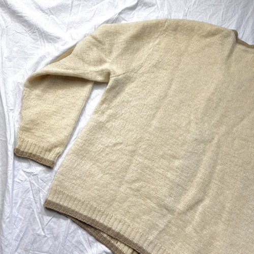 Vtg 50s 60s Mohair Cardigan Men's L/XL Full Zip Fuzzy Shaggy Rockabilly Grunge - Picture 9 of 14