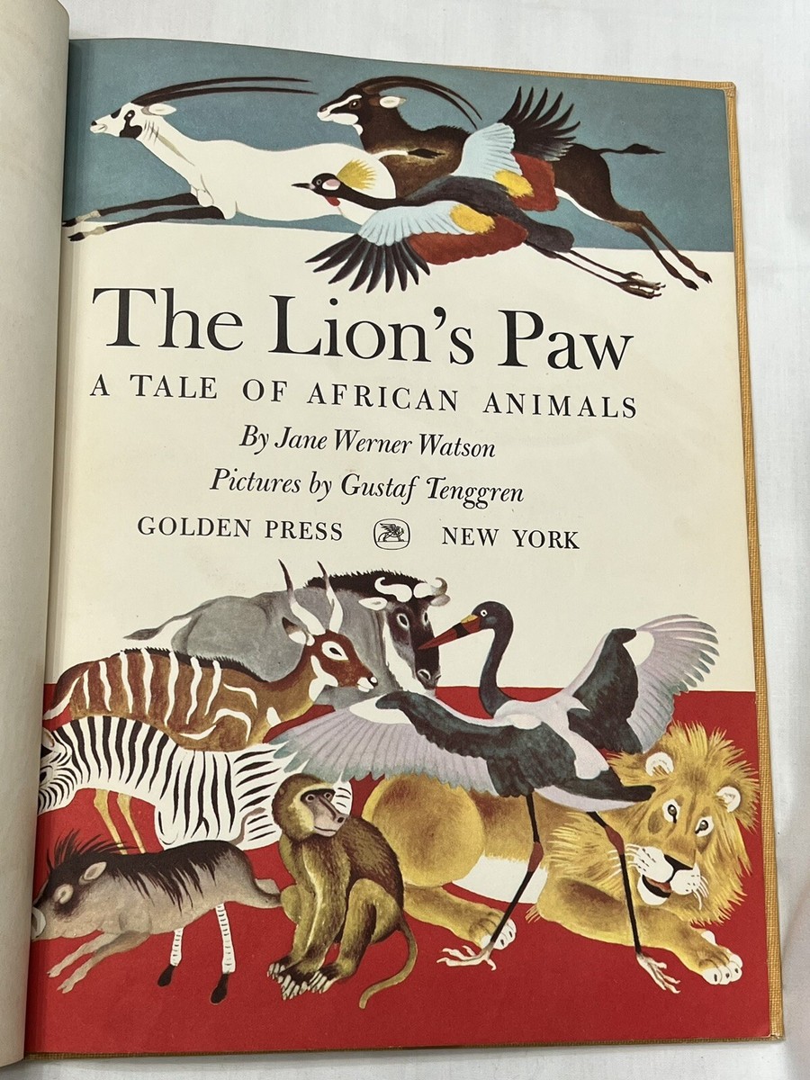Vintage Big Golden Book THE LIONS PAW Tenggrens Jane Werner Watson