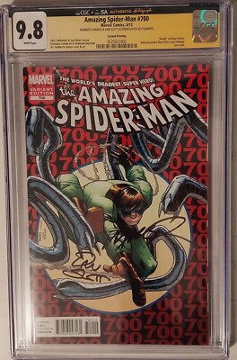 Amazing Spiderman 700 CGC 9.8 2nd P, KEY!! SIGNED BOTH Slott & Ramos! 4525832002