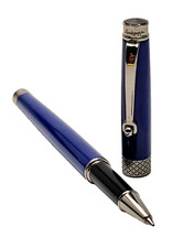 Montegrappa Piacere Cobalt Blue Rollerball Pen ISPYRRBD w/ Box and Papers