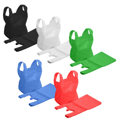 Sacchetti Grandi 1/6 100 Buste Di Plastica Per La Spesa Grandi - Con Manici, Stampa Thank You, Per Negozi O Eventi Portafoglio Uomo Grande - Foto 3