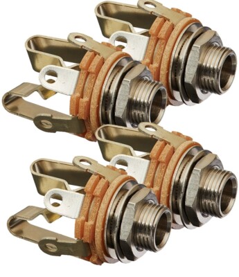 4-PK Belkin 3-Conductor Input Jack 1/4'' Open Circuit Compare to Switchcraft 12B