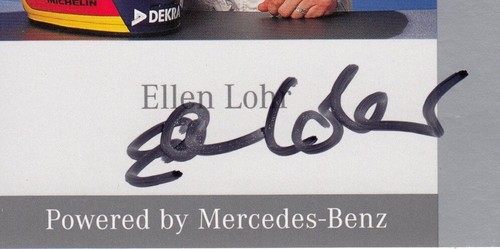 FIRMADA ELLEN LOHR MERCEDES ZAKSPEED 1995 DTM CLASE C AUTÓGRAFO TARJETA CONDUCTOR FOTO - Imagen 2 de 3