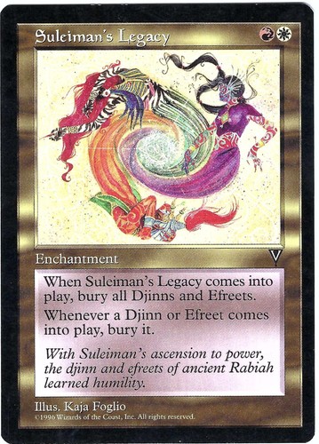 MTG Magic the Gathering Card - 3X Suleiman's Legacy - Visions - Rare X3 - Picture 3 of 7