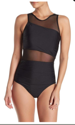 Athena Mesh High Neck One Piece (Size 10)