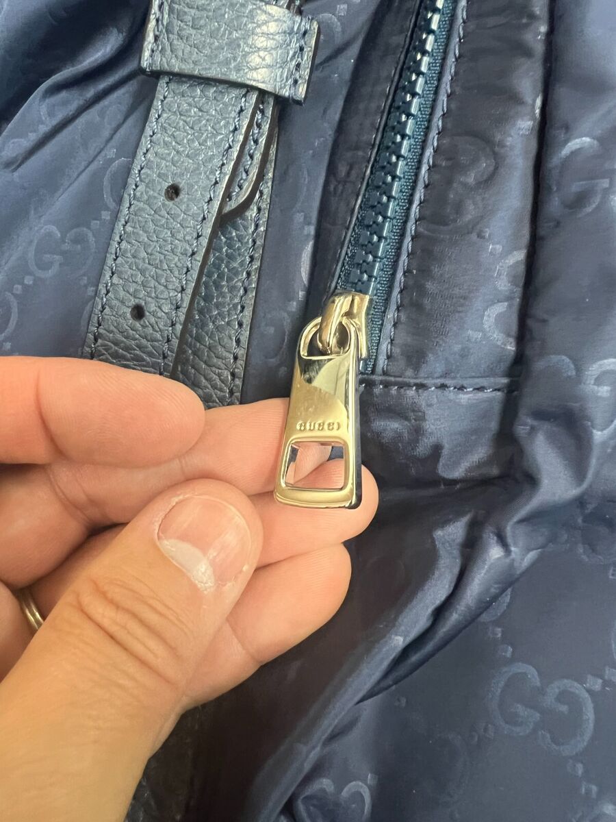 Gucci Large Blue Nylon GG Backpack Travel Backpack - 510336 Gucci Large Blue Nylon GG Backpack Travel Backpack - 510336