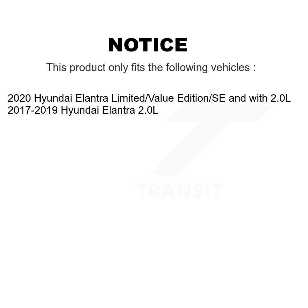 Front Rear Hub Bearing Coated Brake Rotor And Pad Kit (10Pc) For Hyundai Elantra