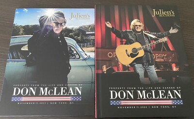 Julien s Auctions Don McLean Hardback Cover - Property Of 300+ Pgs