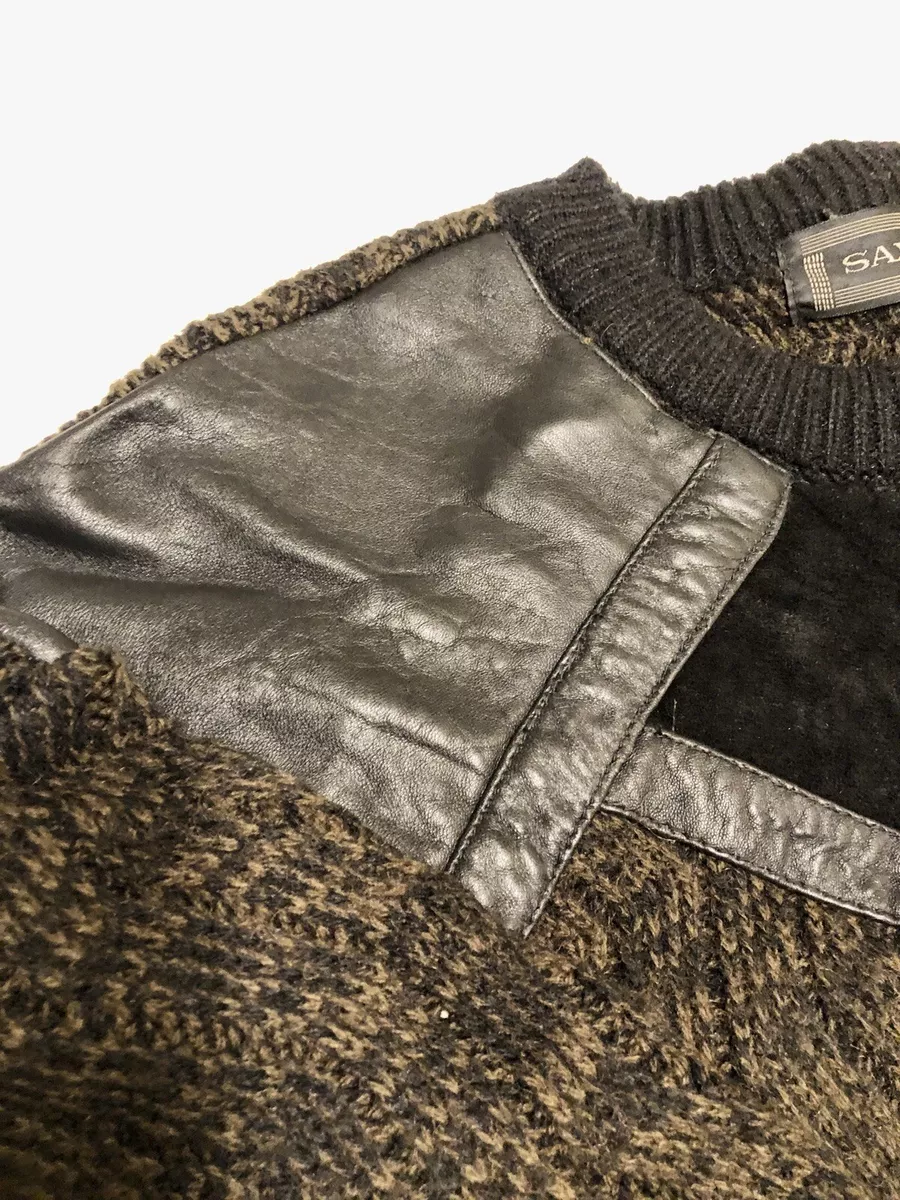 Saxony leather clearance sweaters