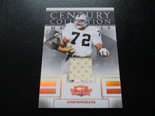 JOHN MATUSZAK 2008 THREADS CENTURY COLLECTION GAME WORN JERSEY CARD #118/250