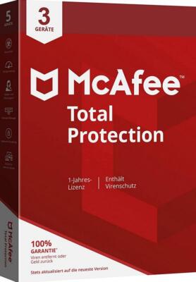 McAfee Total Protection 2026, 3 Geräte 1 Jahr, Code in a Box per DHL
