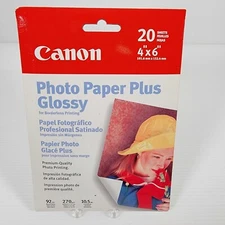 CANON Photo Paper Plus Glossy 4"x6" 20 Sheets - Brand New Sealed 