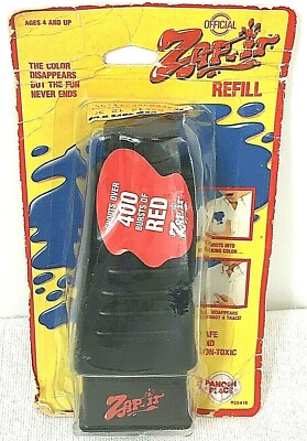 NIP Zap-It Squirt Gun Red Invisible Ink Refill Panosh Place 1987 Vintage 