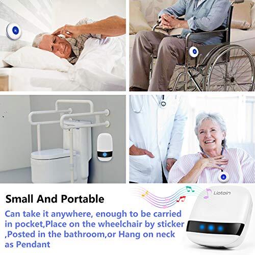 LIOTOIN Wireless Caregiver Pager Elderly Alarm Call Button Personal Alarms Call - Picture 4 of 5