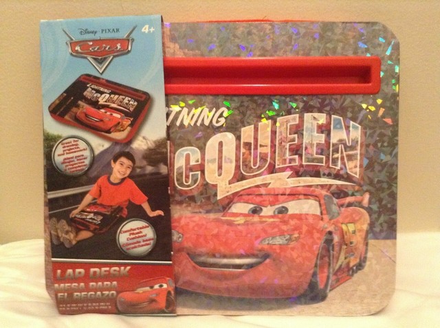 Disney Pixar Cars Lap Desk Travel Cushion Plush Hologram Lightning