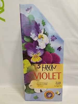 I Am Violet ~ 350 Piece ~ Floral Shaped Jigsaw Puzzle ~ Madd Capp ~ New ~ 
