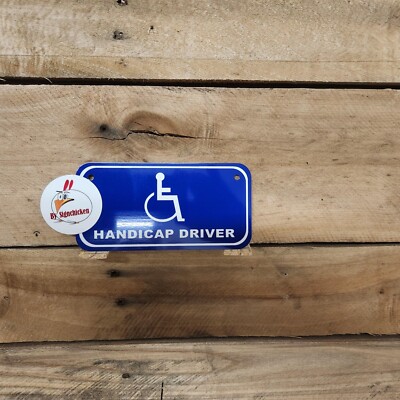 Handicap Driver License Plate,  Car Auto,  Bike, Motorcycle