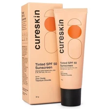 Cureskin Mineral Sunscreen Matte Finish Tinted SPF 50 PA++++ | Broad Spectrum Su
