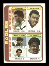 1978 Topps Football 521 Mike Hogan, H. Carmichael, Herman Edwards, Jo ID: 120274