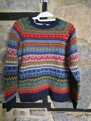 GAP Kinder Pullover mehrfarbig Strickmuster Größe 7-8