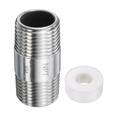 Nippel-Rohrverschraubung 1/2''NPT x 1/2''NPT Außengewinde 1,65'' Länge Gussrohr