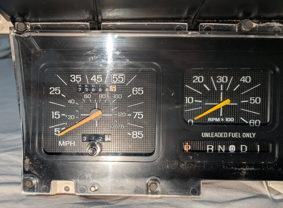 1980-1986 FORD F150 F250 F350 Bronco GAS TAC Speedometer Cluster 74K OEM SPEEDO - Image 3 of 4