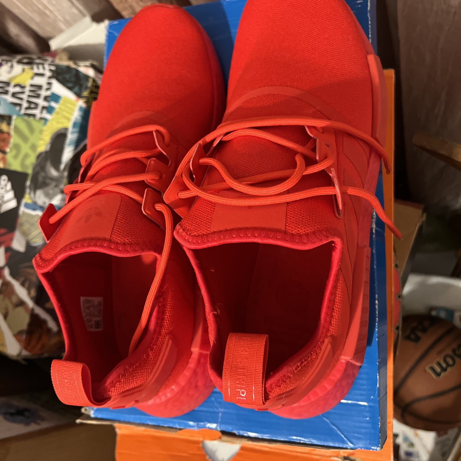 Adidas originals NMD_R1 Primeblue Men's Shoes Vivid Red GX7605 size 11 image 5