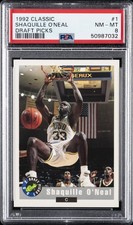 1992 CLASSIC DRAFT PICKS #1 SHAQUILLE O'NEAL PSA 8